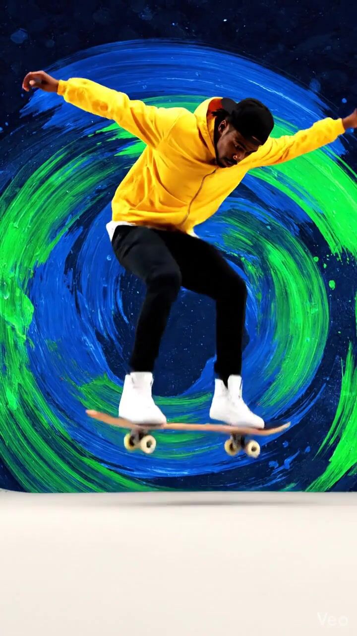 Skateboard Paint Burst